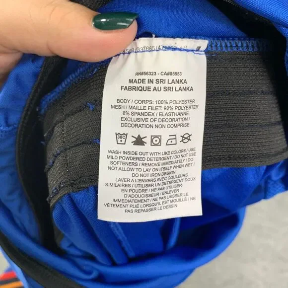 Nike Romper Womens S Small Cobalt Open Back Smocked Waist Sleeveless Stretch - Picture 6 of 13